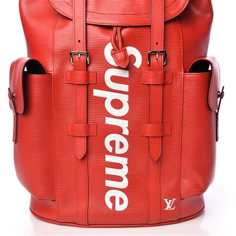 supreme louis vuitton bag knockoff|Louis Vuitton x Supreme Christopher Backpack Epi PM Red .